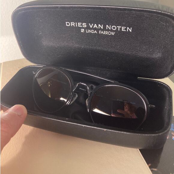 Dries Van Noten Round Sunglasses Linda Farrow + Case DVN/52/13 - Picture 7 of 10